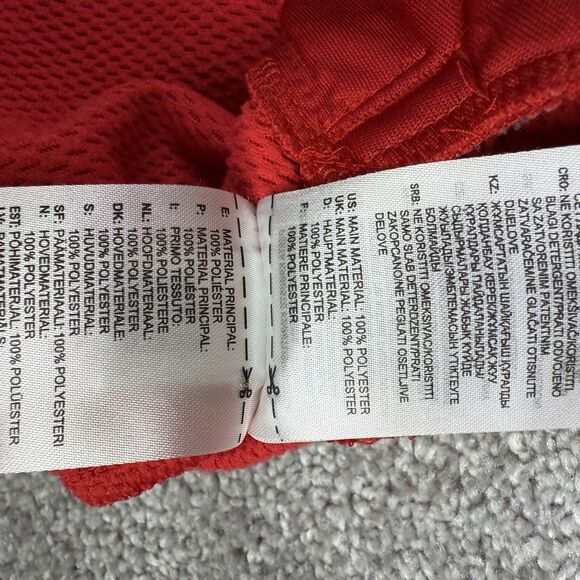 Adidas Sweatshirt Men's Medium Red 1/4 Zip Long Sleeve Pullover Performance - Picture 11 of 12